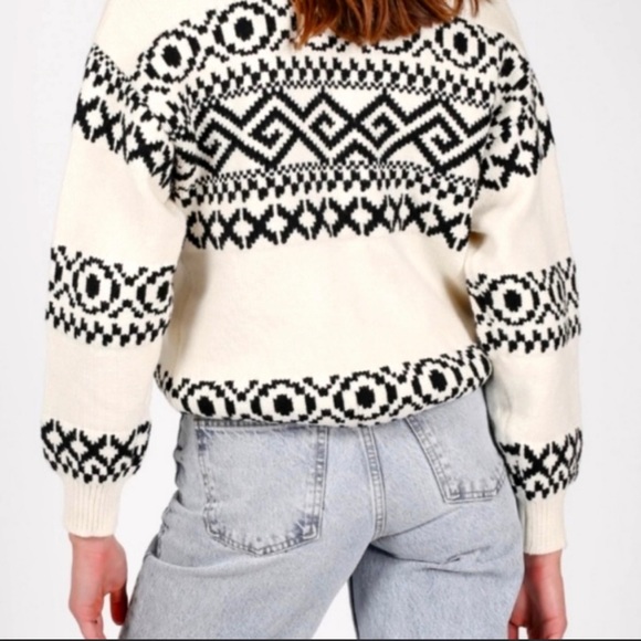 NWT Brunette The Label fair isle knit sweater - Picture 2 of 3